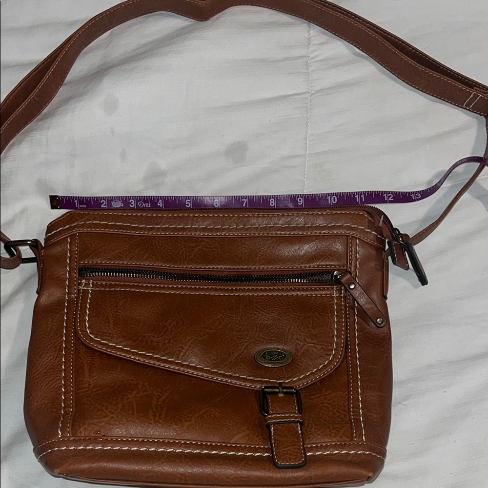 BOC BORN Brown vegan Leather Crossbody Bag EUC